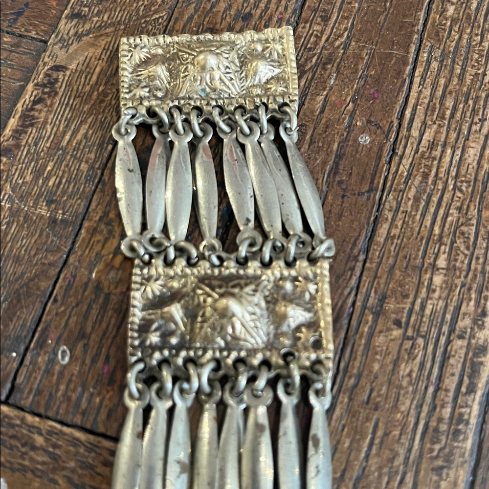 vintage MEXICO SILVER, stamped, tribal like bracelet